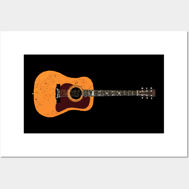 Lester Flatt Martin D-28 Wall Art by Daniel Cash Guitar